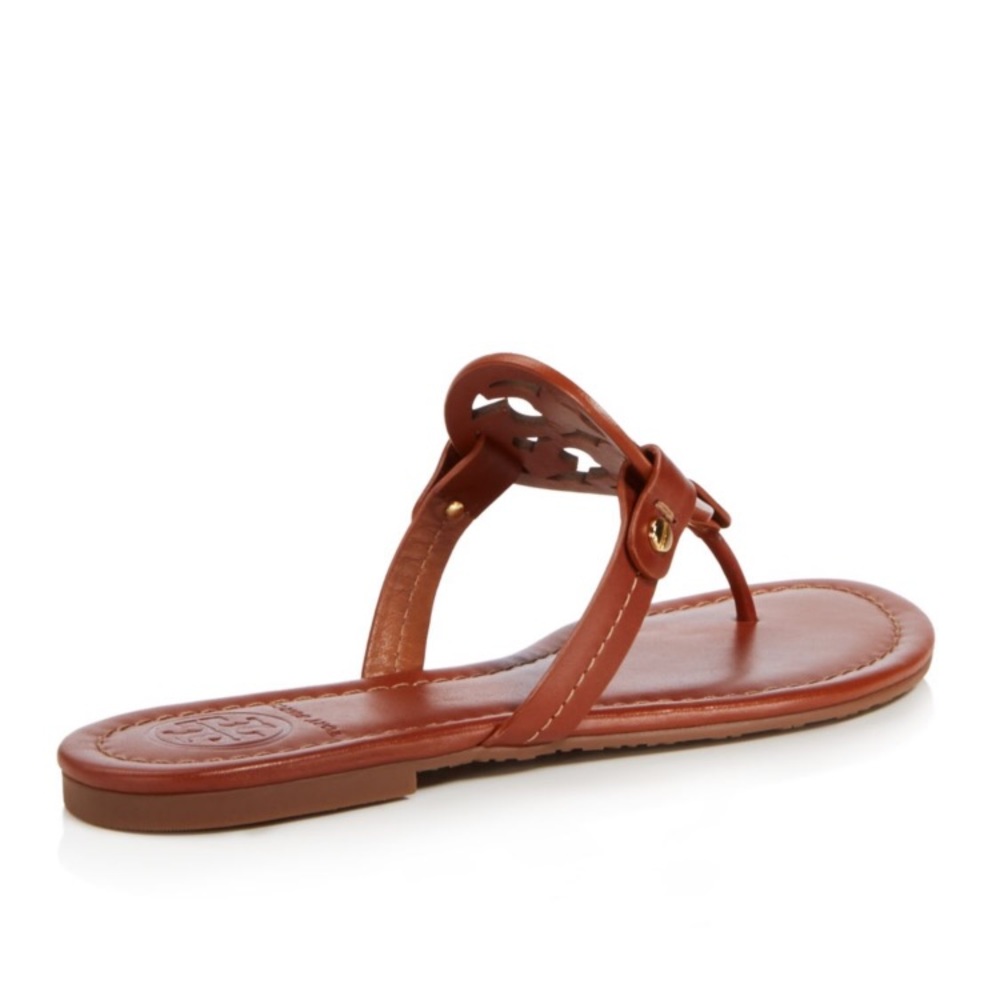 Tory Burch Vintage Vachetta Leather Flip Flops - Picture 4 of 5
